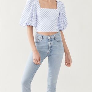 Soke collective top with shoulder pads